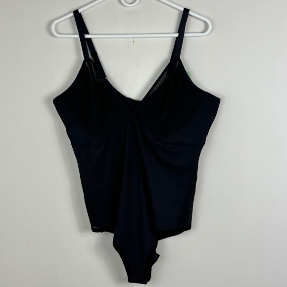 Knix Black Mesh Bodysuit Womens Size‎ XXXXL Ashley Graham NEW Canada Sheer Bra - Picture 2 of 15